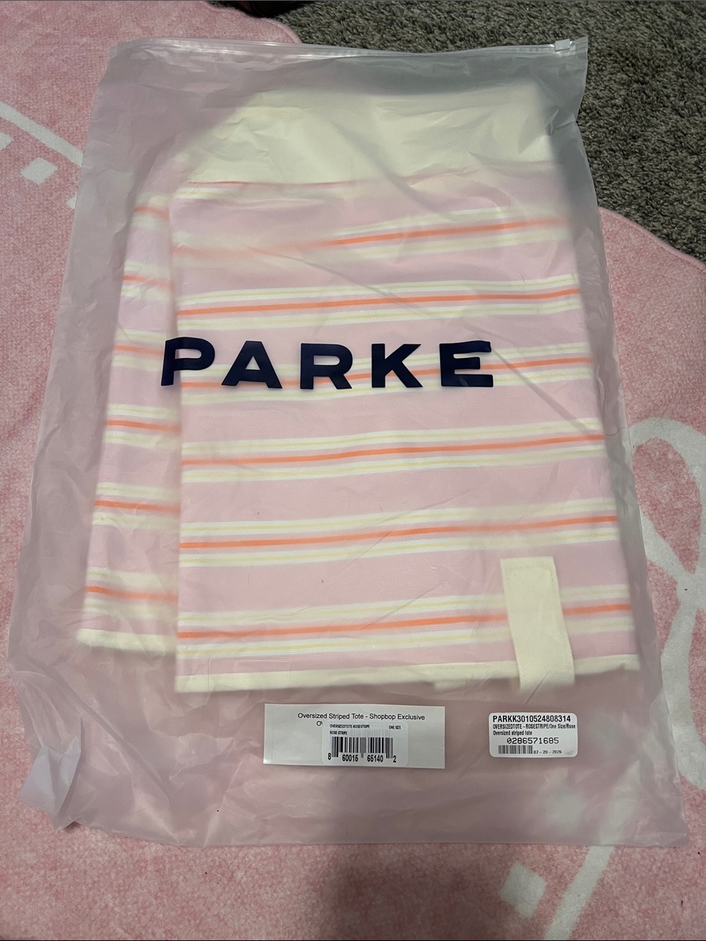 Parke Pink Striped Tote Bag – Pastel Multistripe